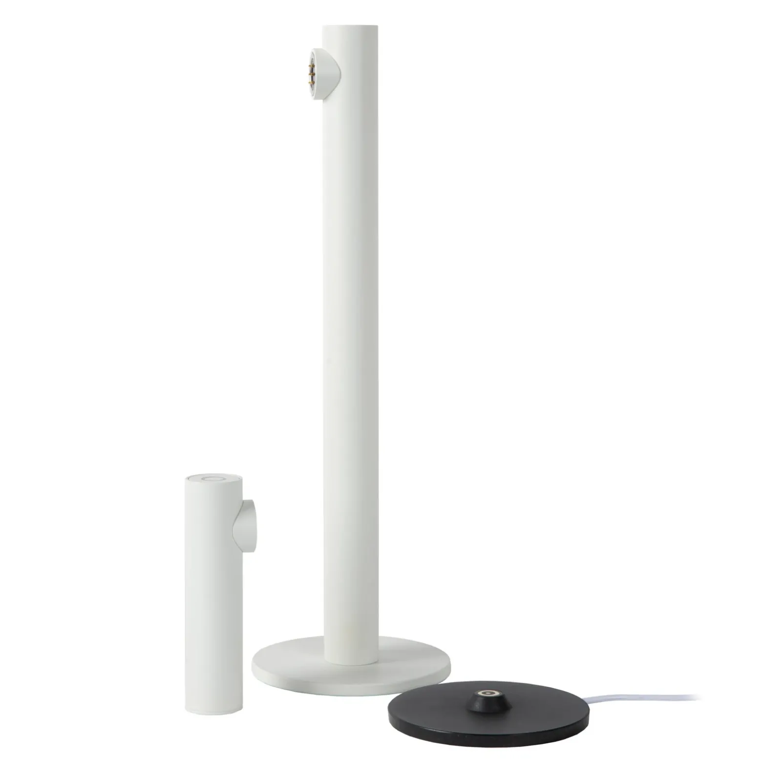 Lámpara de mesa LED recargable Antrim, blanca, 1 luz, IP54, atenuable