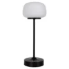Lámpara de mesa LED recargable Pina negra 27,8 cm metal/vidrio Touch