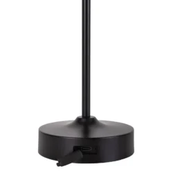 Lámpara de mesa LED recargable Pina negra 27,8 cm metal/vidrio Touch