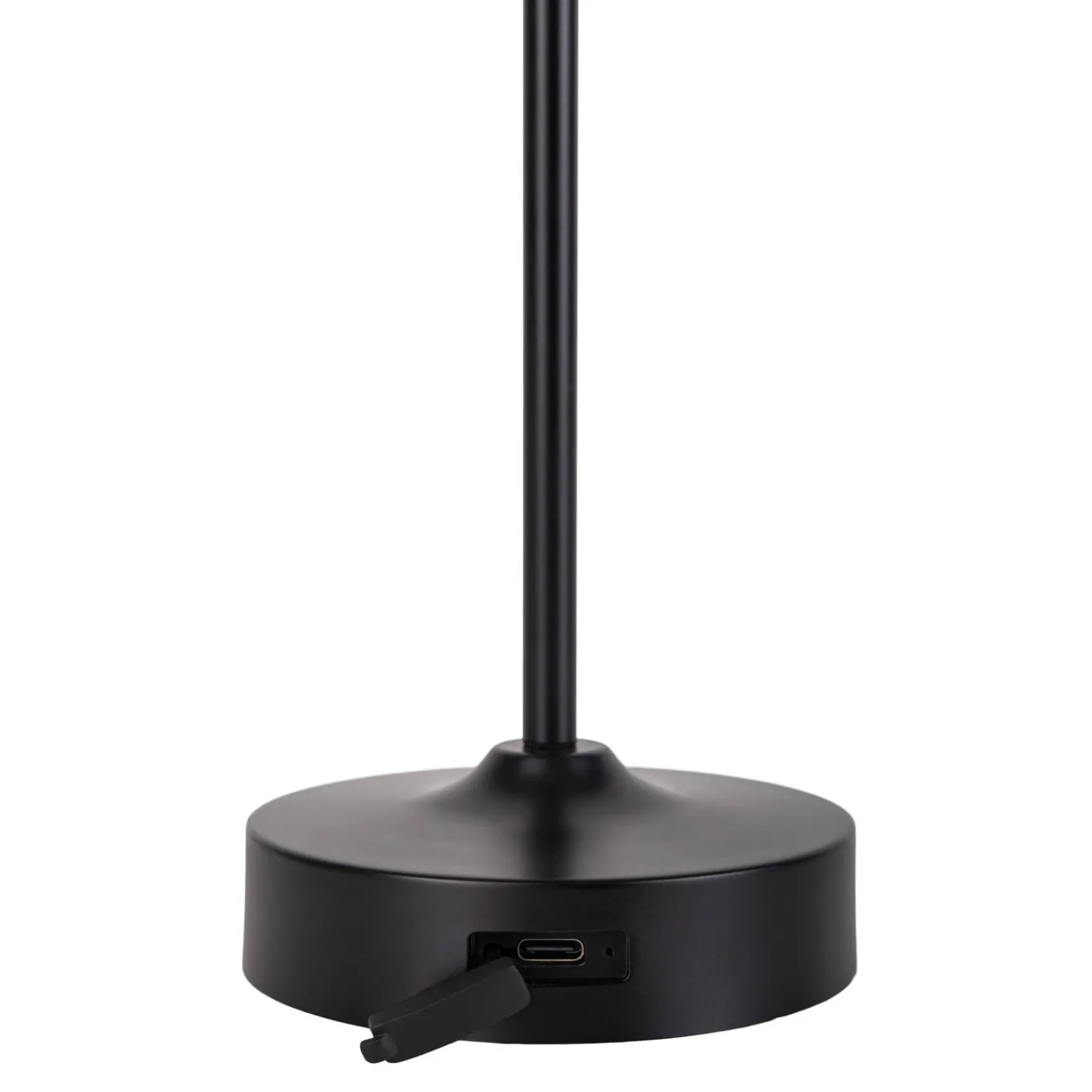 Lámpara de mesa LED recargable Pina negra 27,8 cm metal/vidrio Touch