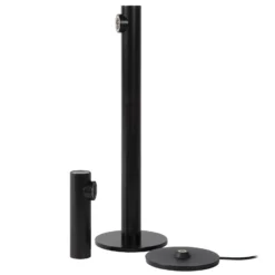 Lámpara de mesa LED recargable Antrim, negra, 1 luz, IP54, atenuable