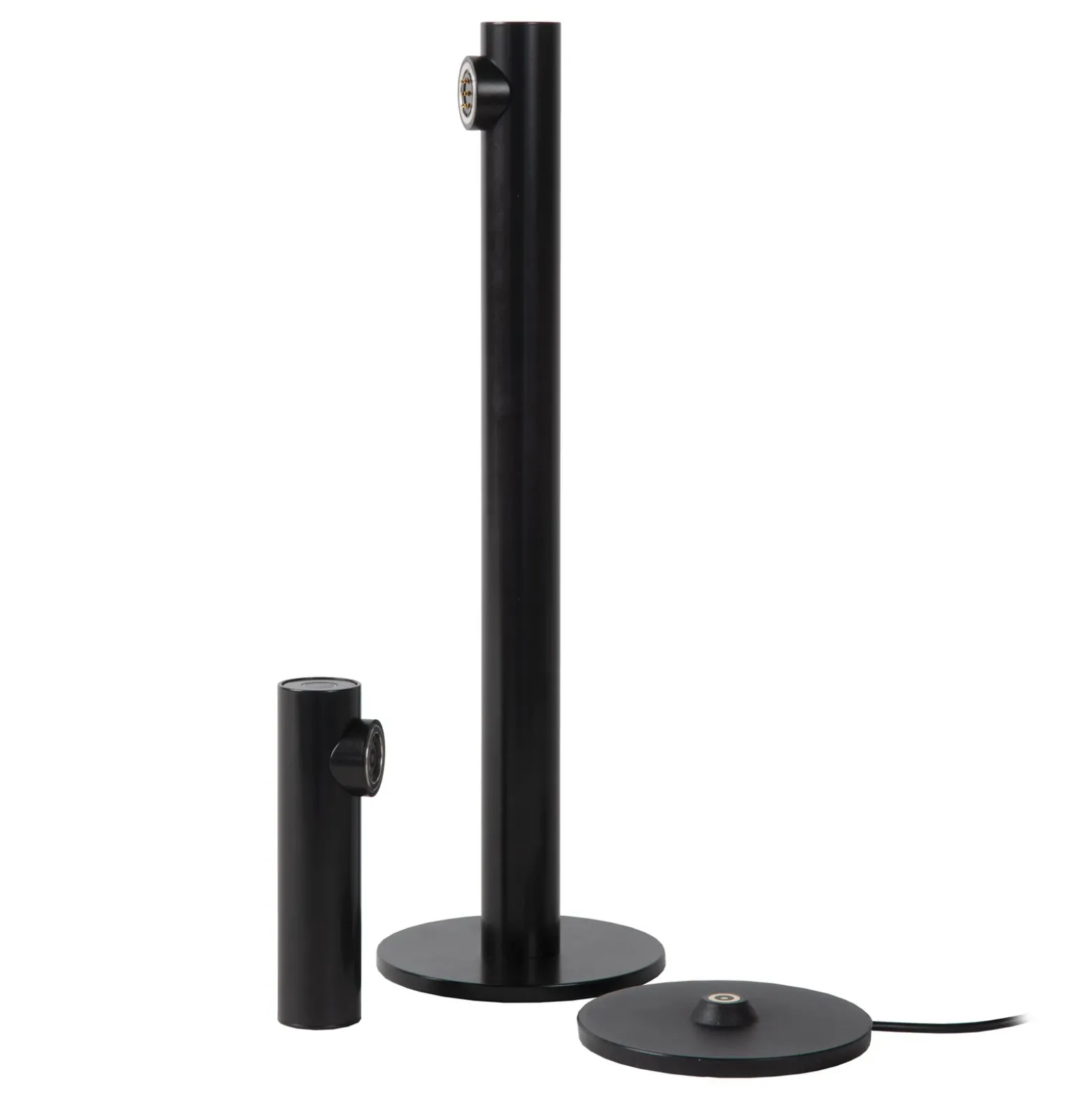 Lámpara de mesa LED recargable Antrim, negra, 1 luz, IP54, atenuable