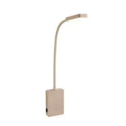 Lámpara de mesa LED recargable Cielo, beige, altura 56 cm, plástico