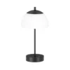 Lámpara de mesa LED recargable Riva, negra, CCT, atenuable, altura 35cm