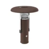 Lámpara de mesa LED recargable para camping, marrón oscuro, aluminio,