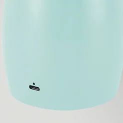 Lámpara de mesa LED recargable Poppy, azul claro, altura 27 cm, metal, atenuable