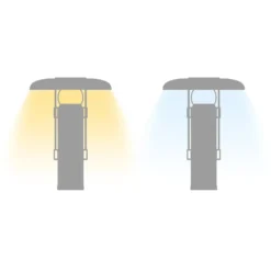 Lámpara de mesa LED recargable para camping, negra, aluminio, PMMA, CCT