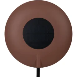 Lámpara de mesa LED recargable Solan, negro/marrón, solar, IP54
