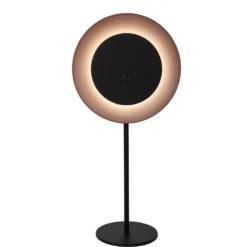 Lámpara de mesa LED recargable Solan, negro/marrón, solar, IP54