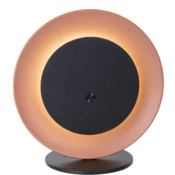 Lámpara de mesa LED recargable Solan, negro/marrón, solar, IP54