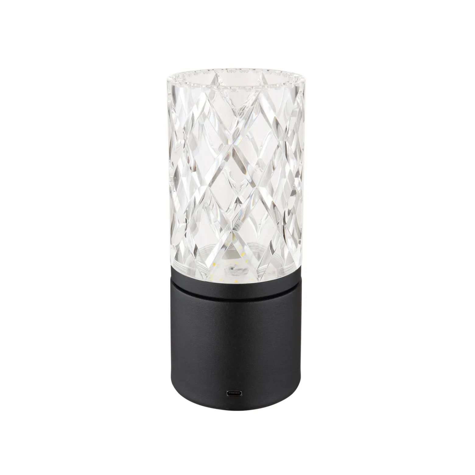 Lámpara de mesa LED recargable Lunki, negro mate, altura 19 cm, CCT