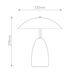 Lámpara de mesa LED recargable Poppy, verde, altura 27 cm, metal, atenuable