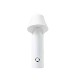 lámpara de mesa LED recargable LOOM DESIGN Willow, blanca, aluminio, IP54