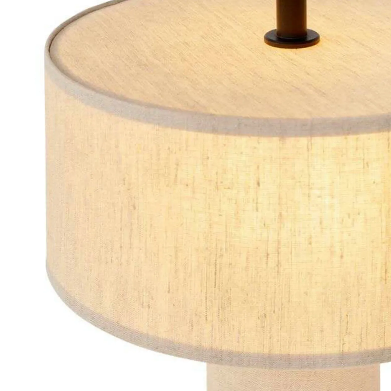 Lámpara de mesa LED recargable New Works Margin Beige, CCT, atenuable