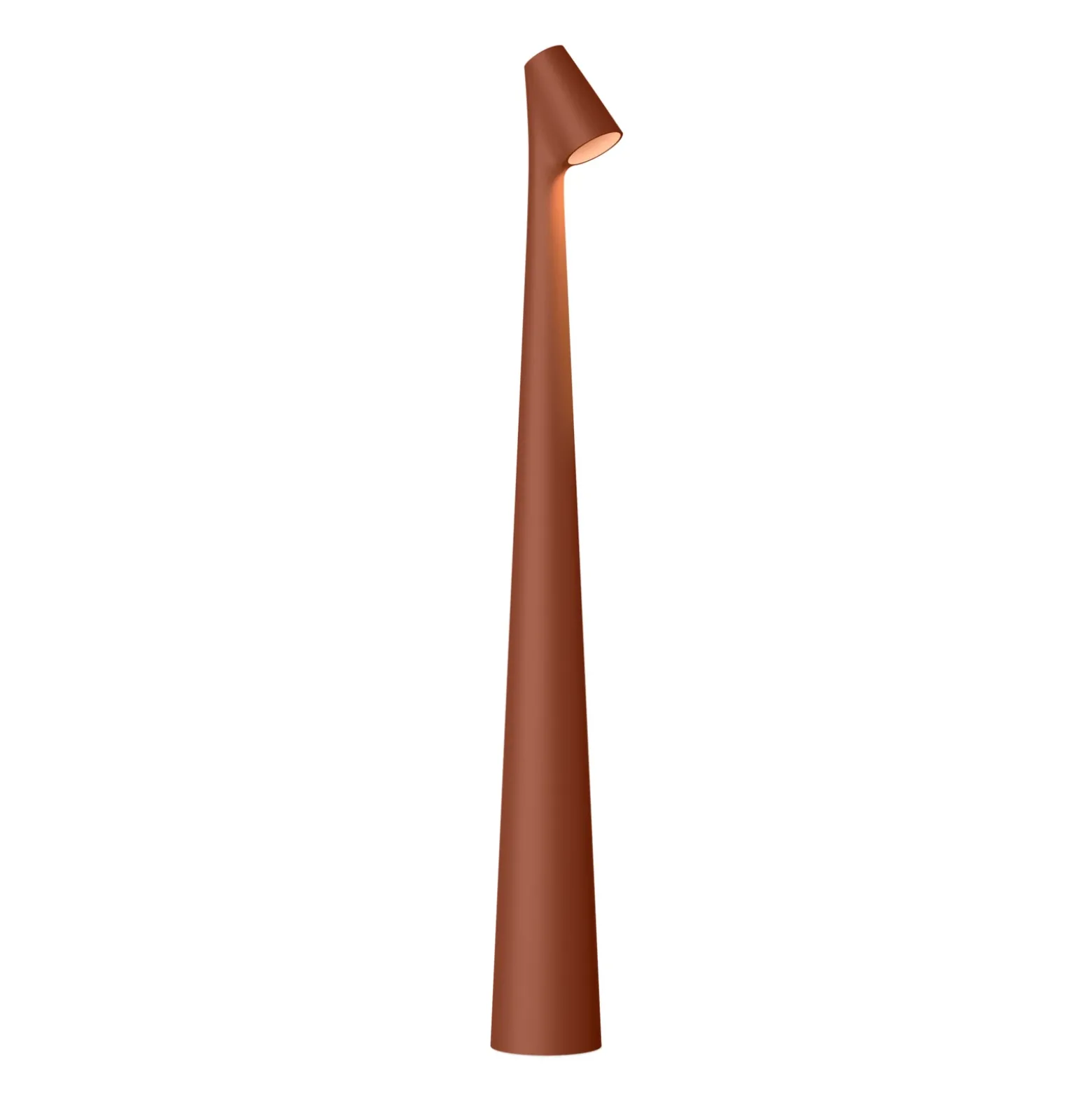 Lámpara de mesa LED recargable Africa de Vibia, altura 45 cm, terracota