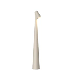 Lámpara de mesa LED recargable Africa de Vibia, altura 40 cm, beige claro