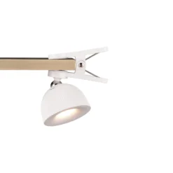 Lámpara de mesa LED recargable Maxima, blanca, altura 41 cm, plástico