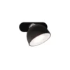 Lámpara de mesa LED recargable Maxima, negra, altura 41 cm, plástico