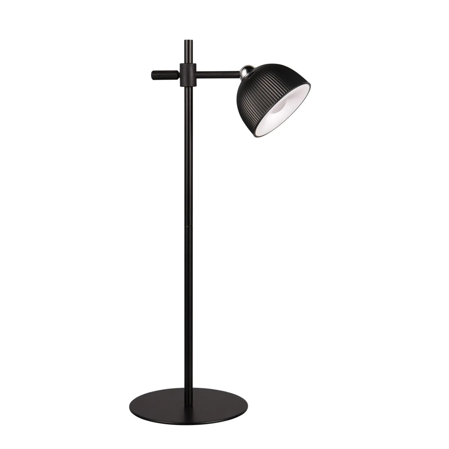 Lámpara de mesa LED recargable Maxima, negra, altura 41 cm, plástico