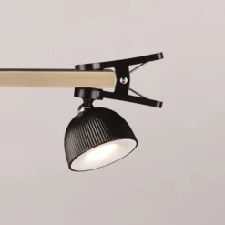 Lámpara de mesa LED recargable Maxima, negra, altura 41 cm, plástico