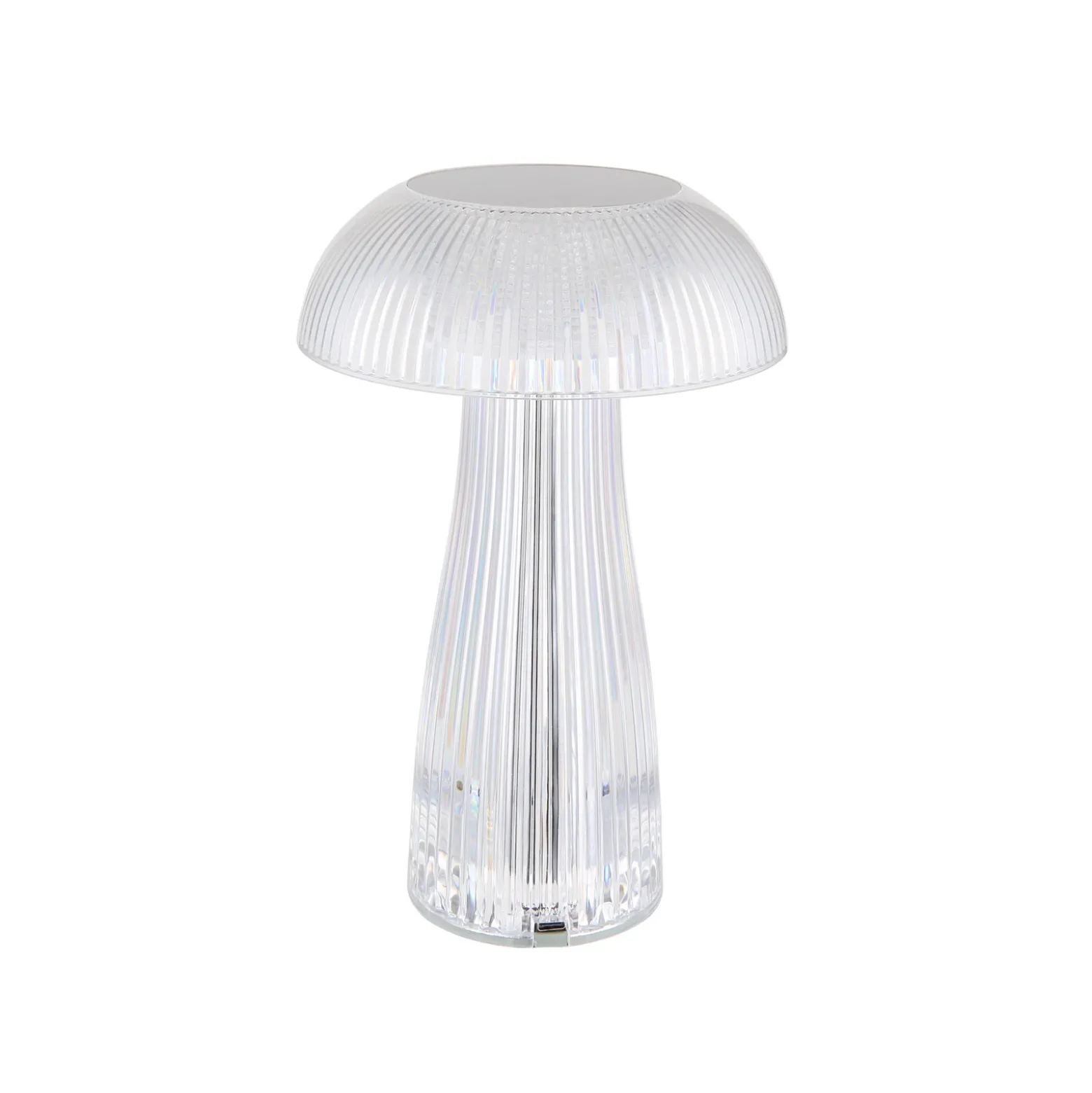 Lámpara de mesa LED recargable Gixi, color plata, altura 25 cm, CCT