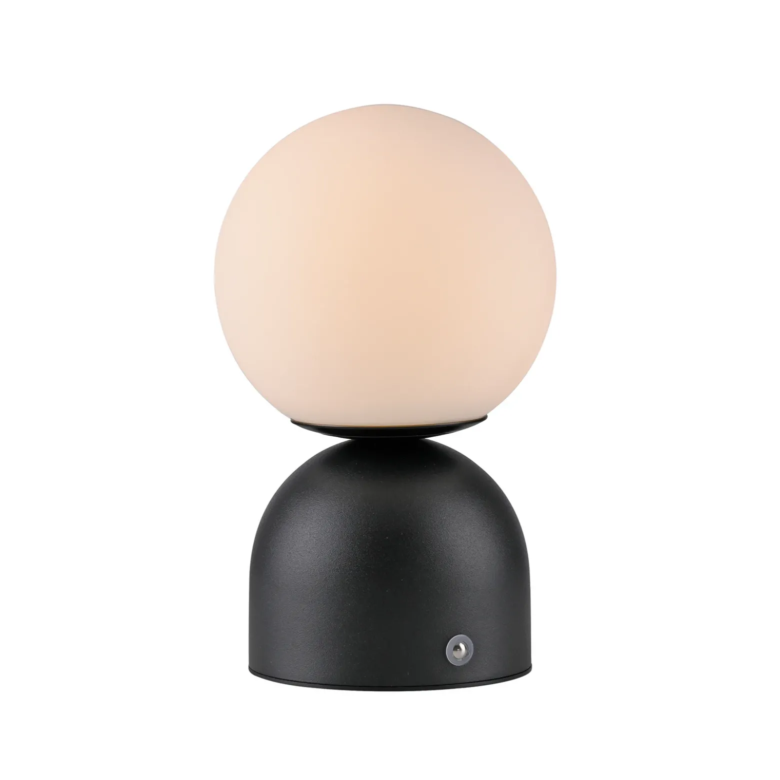Lámpara de mesa LED recargable RUDI, negra, altura 20 cm, CCT, regulación táctil