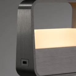 lámpara de mesa LED recargable PURE Go, gris, aluminio