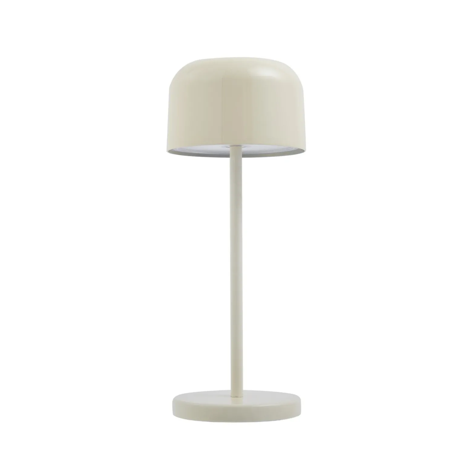 Lámpara de mesa LED recargable Quill, beige, 6 unidades, estación de carga