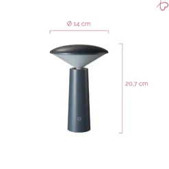Lámpara de mesa LED recargable Pauleen ADORABLE SPARK, gris, 21 cm, IP44