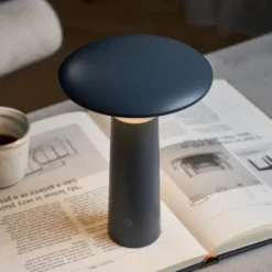Lámpara de mesa LED recargable Pauleen ADORABLE SPARK, gris, 21 cm, IP44