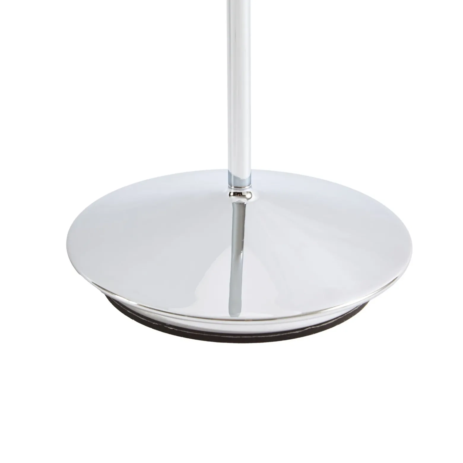 Lámpara de mesa LED recargable Lucande Anoria, cromada/blanca, cristal, IP44,