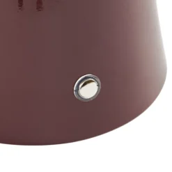 Lámpara de mesa LED recargable Lindby Nevijo, roja, Ø 20 cm, USB, atenuador de