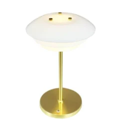 Lámpara de mesa LED recargable DL20 de Dyberg Larsen, altura 30 cm, cristal