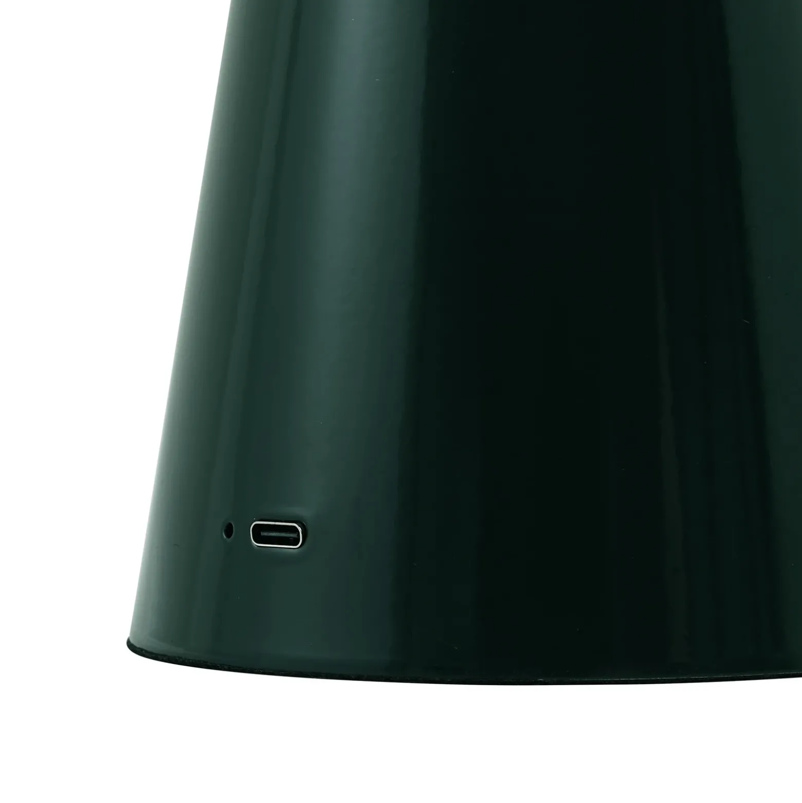 Lámpara de mesa LED recargable Lindby Nevijo, verde, Ø 20 cm, USB, atenuador de