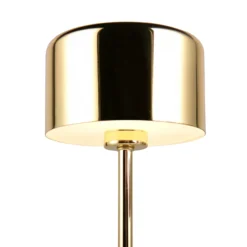 Lámpara de mesa LED recargable Jeff, latón, altura 30 cm, metal