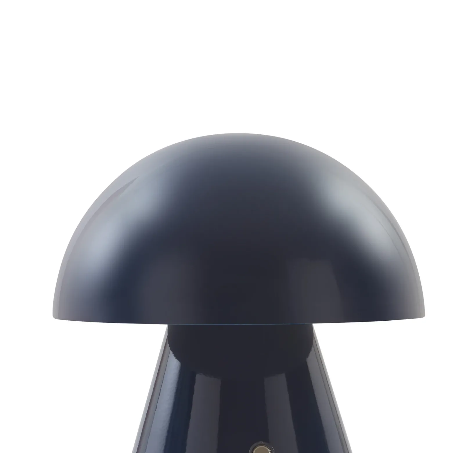 Lámpara de mesa LED recargable Lindby Nevijo, azul, Ø 18 cm, USB, atenuador de