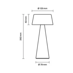 Lámpara de mesa LED recargable Solino, beige, solar/USB, 26 cm, IP44