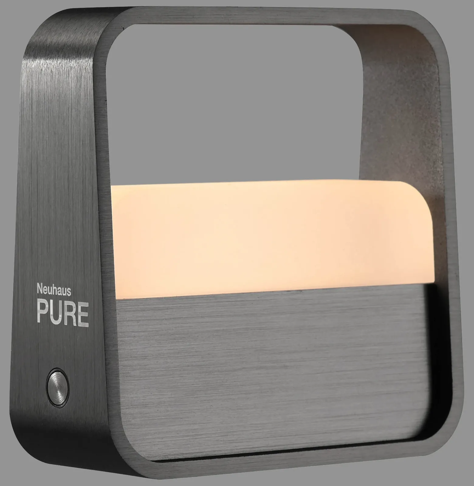 lámpara de mesa LED recargable PURE Go, gris, aluminio