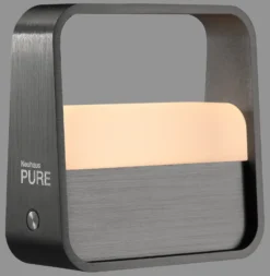 lámpara de mesa LED recargable PURE Go, gris, aluminio