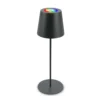 Lámpara de mesa LED recargable 7507015, antracita RGBW IP44 Regulador táctil
