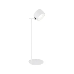 Lámpara de mesa LED recargable Jorje CCT 4 en 1 blanca
