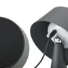 Lámpara de mesa LED recargable Solino, grafito, solar/USB, 26 cm IP44