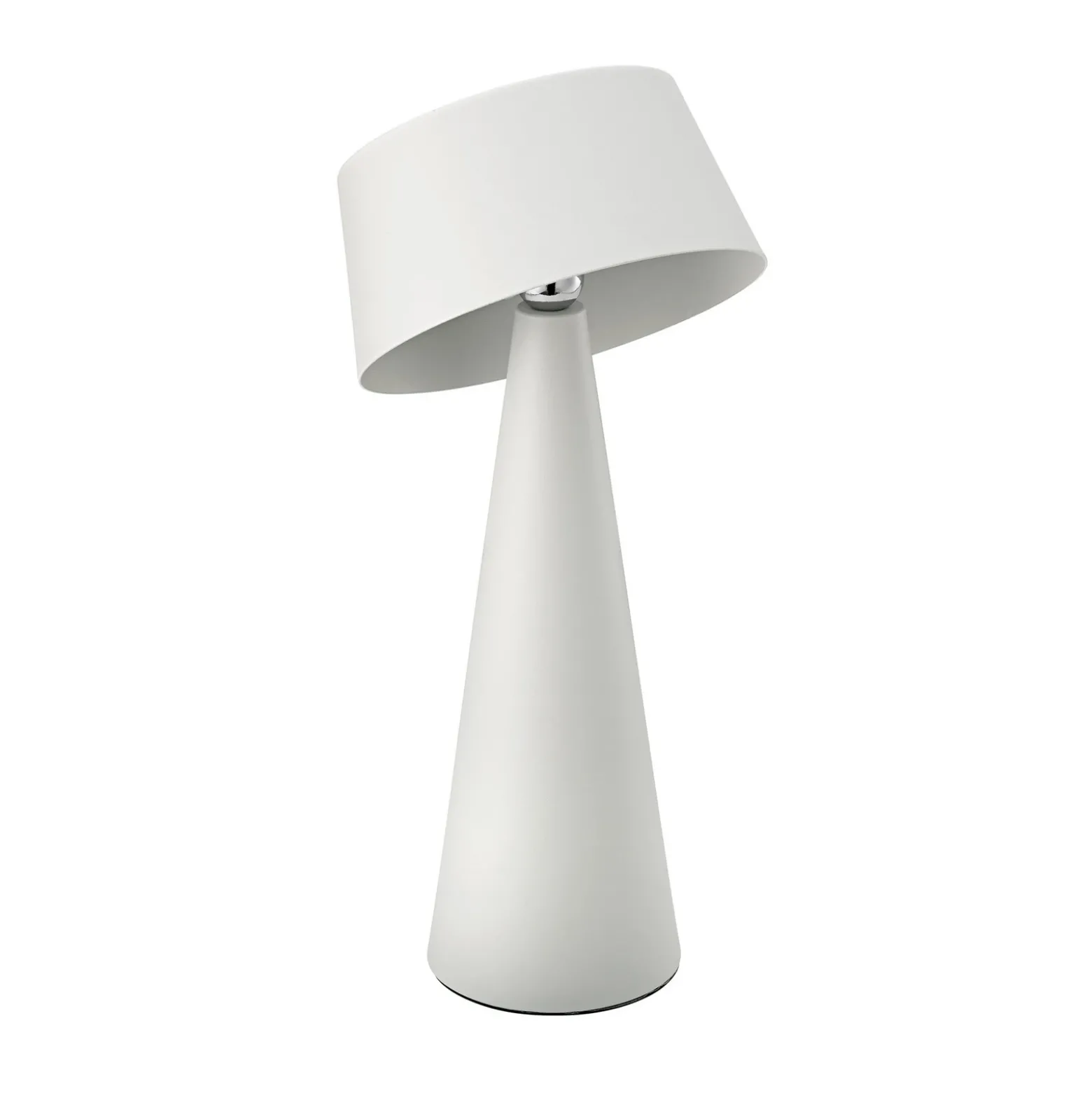 Lámpara de mesa LED recargable Solino, blanca, solar/USB, 26 cm, IP44