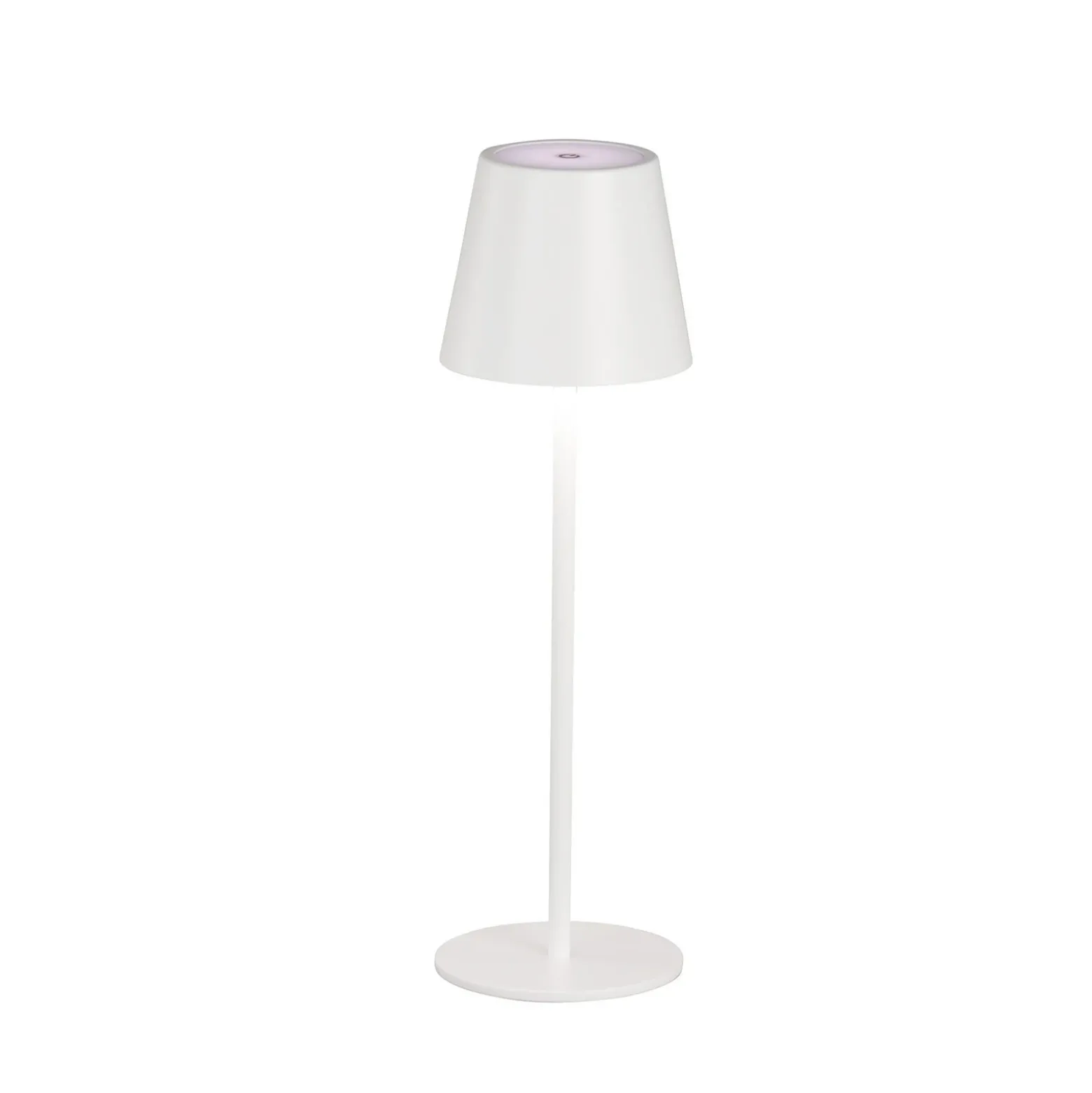 Lámpara de mesa LED recargable Viletto, blanca, IP54