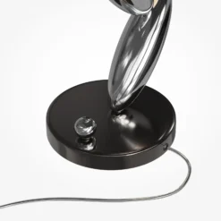 Lámpara de mesa LED RESONANCE, platino/ópal, 37 cm, metal/cristal, atenuable