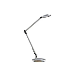 Lámpara de mesa LED Rilana con atenuador, plateada