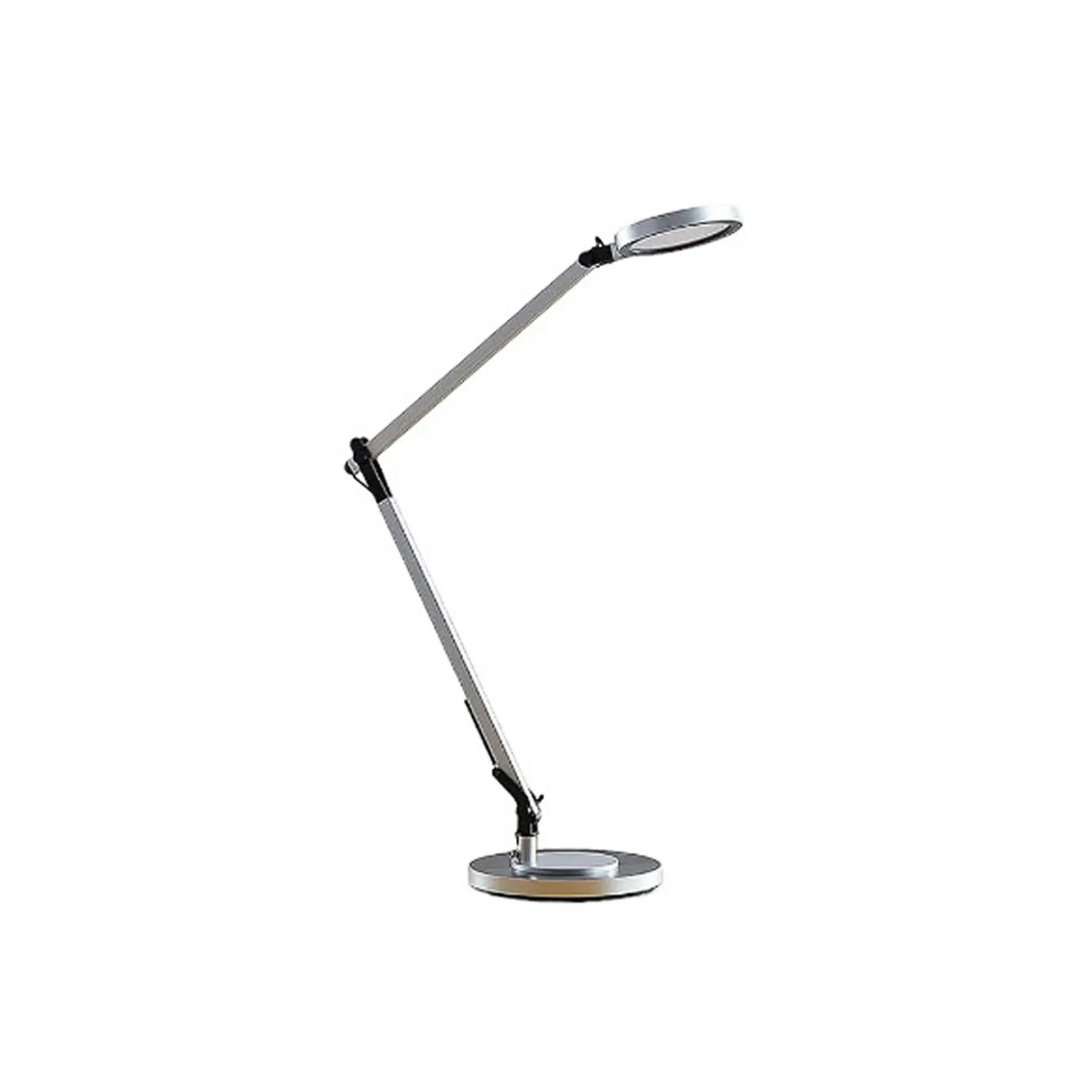 Lámpara de mesa LED Rilana con atenuador, plateada