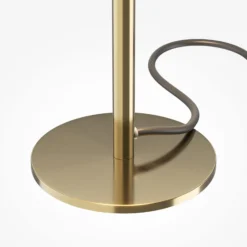 Lámpara de mesa LED SCALA, marrón/bronce, altura 24 cm, cristal