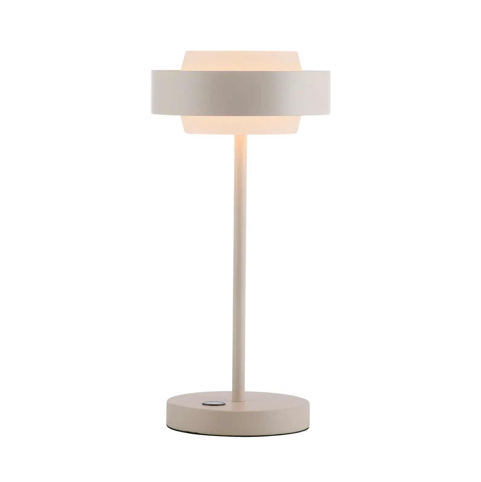 Lámpara de mesa LED SCHÖNER WOHNEN Elmo, brisa de arena, 3000 K, atenuable