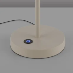 Lámpara de mesa LED SCHÖNER WOHNEN Elmo, brisa de arena, 3000 K, atenuable